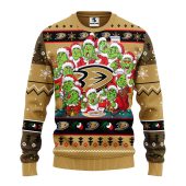 Anaheim Ducks 12 Grinch Xmas Day Ugly Christmas Sweater - TeeUgly