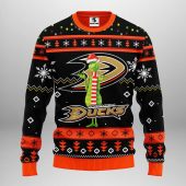 Anaheim Ducks Funny Grinch Ugly Christmas Sweater - TeeUgly