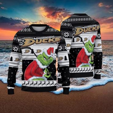Anaheim Ducks Grinch Beach Night Ugly Christmas Sweater