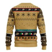 Anaheim Ducks Grinch Light Tangle Ugly Christmas Sweater Back - TeeUgly