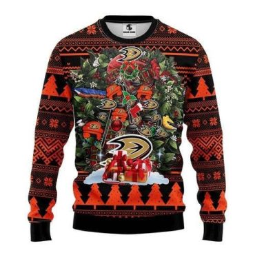 Anaheim Ducks Ornament Explosion Ugly Christmas Sweater