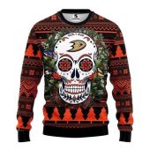 Anaheim Ducks Sugar Skull Fiesta Ugly Christmas Sweater