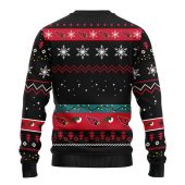 Arizona Cardinals 12 Grinch Xmas Day Ugly Christmas Sweater Back - TeeUgly