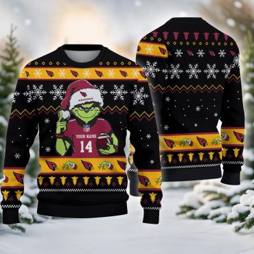 Arizona Cardinals Grinch Holiday Ugly Christmas Sweater