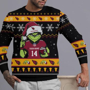 Arizona Cardinals Grinch Holiday Ugly Christmas Sweater