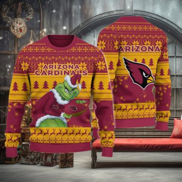 Arizona Cardinals Grinch Mischief Ugly Christmas Sweater