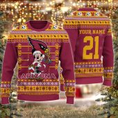 Arizona Cardinals Mickey Christmas Football Ugly Christmas Sweater - TeeUgly