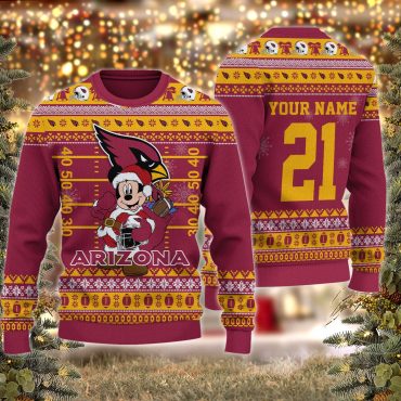 Arizona Cardinals Mickey Christmas Football Ugly Christmas Sweater