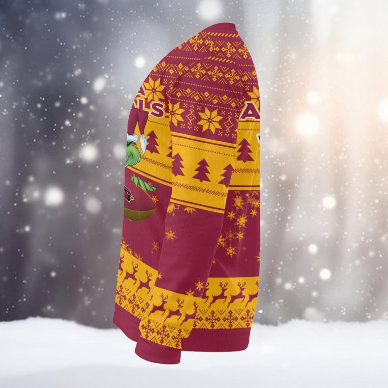 Arizona Cardinals Naughty Grinch Ugly Christmas Sweater