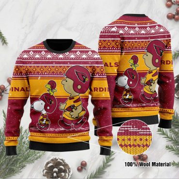 Arizona Cardinals Peanuts Ugly Christmas Sweater