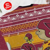 Arizona Cardinals Peanuts Ugly Christmas Sweater Above - TeeUgly