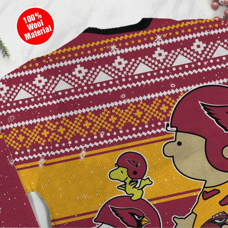 Arizona Cardinals Peanuts Ugly Christmas Sweater