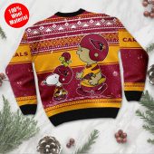 Arizona Cardinals Peanuts Ugly Christmas Sweater Back - TeeUgly