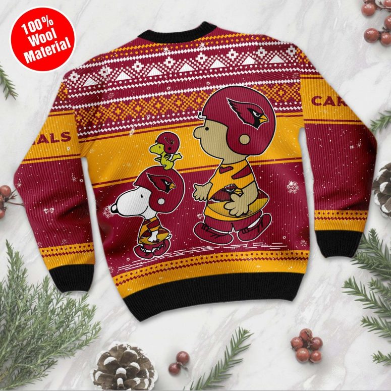 Arizona Cardinals Peanuts Ugly Christmas Sweater