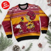 Arizona Cardinals Peanuts Ugly Christmas Sweater Front - TeeUgly