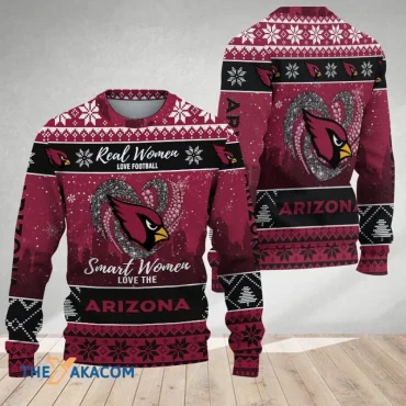 Arizona Cardinals Real Women Smart Women Ugly Christmas Sweater