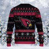 Arizona Cardinals Santa Claus Ugly Christmas Sweater 0back - TeeUgly