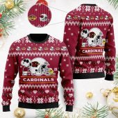 Arizona Cardinals Snoopy Touchdown Ugly Christmas Sweater