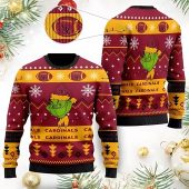 Arizona Cardinals Team Logo Cute Grinch Ugly Christmas Sweater