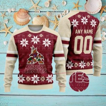 Arizona Coyotes Festive Snowflake Ugly Christmas Sweater