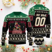 Arizona Coyotes Winter Ice Rink Ugly Christmas Sweater