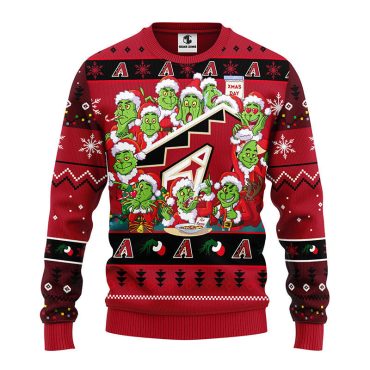 Arizona Diamondbacks 12 Grinch Xmas Day Ugly Christmas Sweater