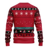 Arizona Diamondbacks 12 Grinch Xmas Day Ugly Christmas Sweater Back - TeeUgly