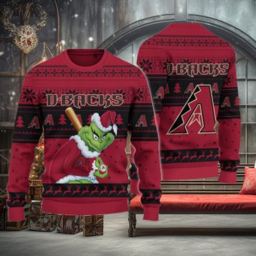 Arizona Diamondbacks Grinch Home Run Ugly Christmas Sweater