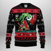 Arizona Diamondbacks Grinch Lights Ugly Christmas Sweater - TeeUgly