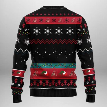 Arizona Diamondbacks Grinch Lights Ugly Christmas Sweater