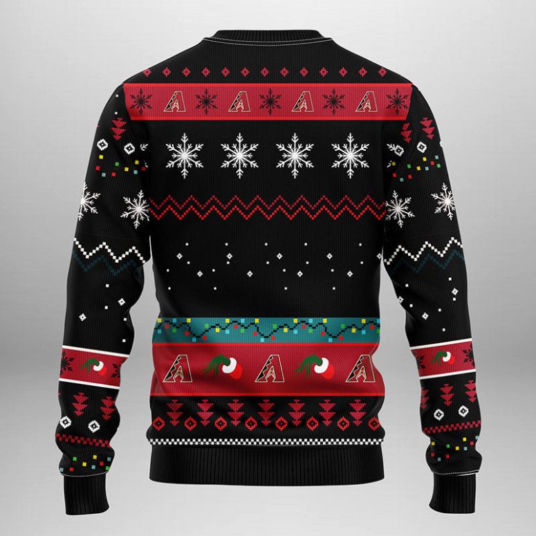 Arizona Diamondbacks Grinch Lights Ugly Christmas Sweater