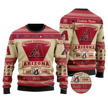 Arizona Diamondbacks Heritage Crest Ugly Christmas Sweater