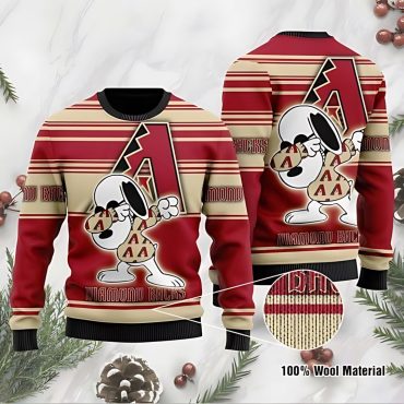 Arizona Diamondbacks Snoopy Dab Retro Ugly Christmas Sweater