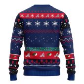 Atlanta Braves 12 Grinch Xmas Day Ugly Christmas Sweater Back - TeeUgly
