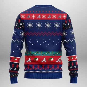 Atlanta Braves Grinch Hand Ugly Christmas Sweater