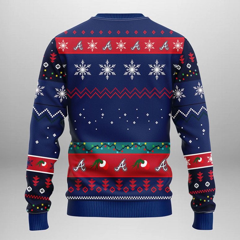 Atlanta Braves Grinch Hand Ugly Christmas Sweater