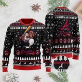 Atlanta Braves Snowy Batting Ugly Christmas Sweater