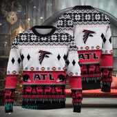 Atlanta Falcons Classic Snowy Christmas Ugly Christmas Sweater