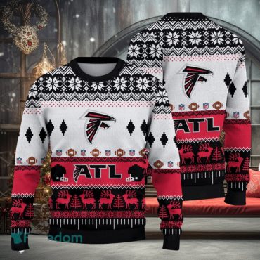 Atlanta Falcons Classic Snowy Christmas Ugly Christmas Sweater
