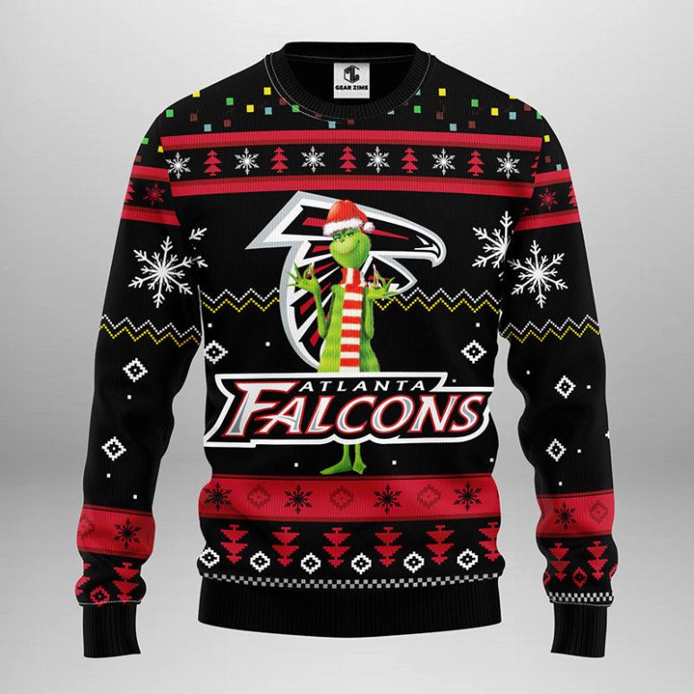 Atlanta Falcons Funny Grinch Ugly Christmas Sweater