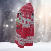 Atlanta Falcons Grinch Christmas Ugly Christmas Sweater Left - TeeUgly
