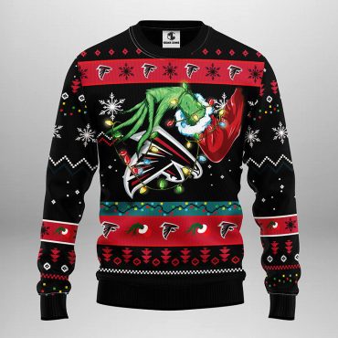 Atlanta Falcons Grinch Ugly Christmas Sweater