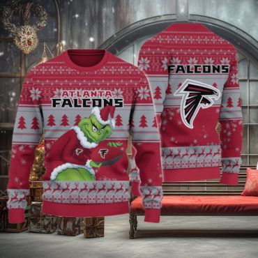Atlanta Falcons Grinchy Christmas Cheer Ugly Christmas Sweater