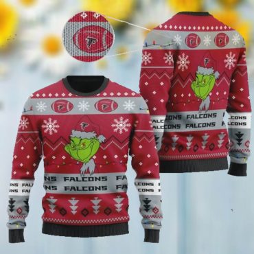 Atlanta Falcons Grinchy Holiday Spirit Ugly Christmas Sweater