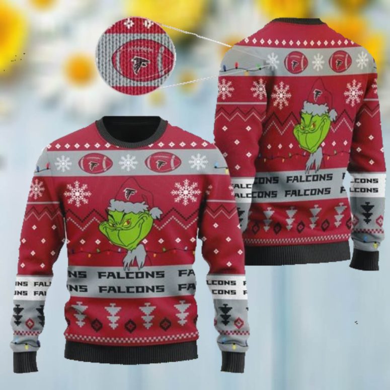 Atlanta Falcons Grinchy Holiday Spirit Ugly Christmas Sweater