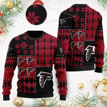 Atlanta Falcons Holiday Patchwork Ugly Christmas Sweater