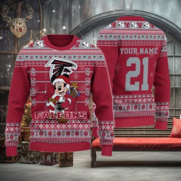 Atlanta Falcons Mickey Magic Holiday Ugly Christmas Sweater