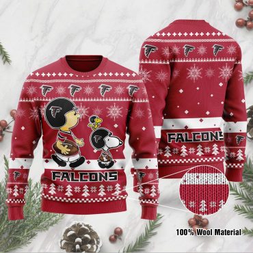Atlanta Falcons Peanuts Christmas Cheer Ugly Christmas Sweater