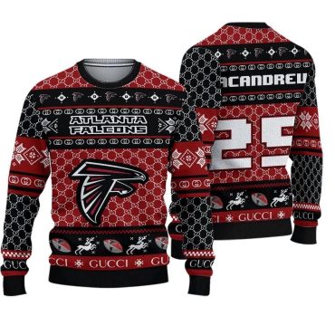 Atlanta Falcons Player Number Ugly Christmas Sweater