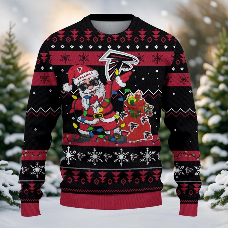 Atlanta Falcons Santa Claus Ugly Christmas Sweater